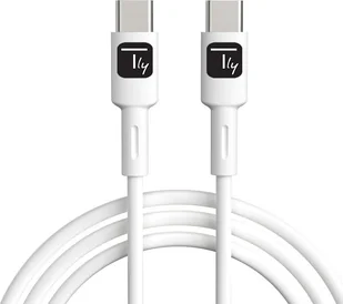 Kabel USB Techly USB-C - USB-C 1 m Biały (ICOC-MUSB20-C60W1) - Kable USB - miniaturka - grafika 1