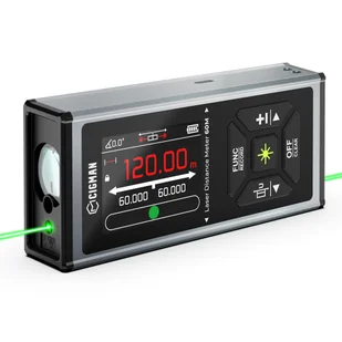 CIGMAN CD-60G 393ft/120M Bilateral Green Laser Measure with Ft/in/M Multiple Units Rechargeable 850mAh Battery - Multimetry - miniaturka - grafika 1
