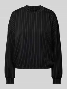 Bluza o luźnym kroju z mieszanki modalu z prążkami - Bluzy damskie - miniaturka - grafika 1