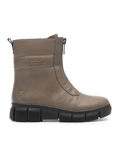 Rieker Botki X3452-24 Beżowy - Botki damskie - miniaturka - grafika 1