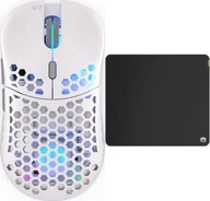 Myszki - Mysz Endorfy LIX Onyx White Wireless EY6A010 + Podkładka Endorfy Cordura Speed L EY6B002 - miniaturka - grafika 1