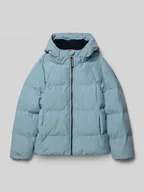 Kurtki i płaszcze dla dziewczynek - Kurtka pikowana o kroju regular fit z imitacji puchu z naszywką z logo - miniaturka - grafika 1