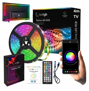 Taśma Led 4M Rgb Usb 5050 do Tv Ledy Pilot Aplikacja Zestaw Pamięc Koloru - Taśmy LED - miniaturka - grafika 1