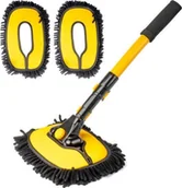 Akcesoria do mycia samochodu - Szczotka teleskopowa do mycia samochodu auta z 3 wymiennymi nakładkami AMIO-04333 - miniaturka - grafika 1