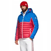 Kurtki męskie - Pikowana stylowa kurtka męska - niebiesko-czerwona V1 OM-JALP-0206 r. L - miniaturka - grafika 1