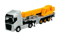 Samochody i pojazdy dla dzieci - WELLY VOLVO FH SREBRNY Z DŹWIGIEM 1:64 68055 - miniaturka - grafika 1