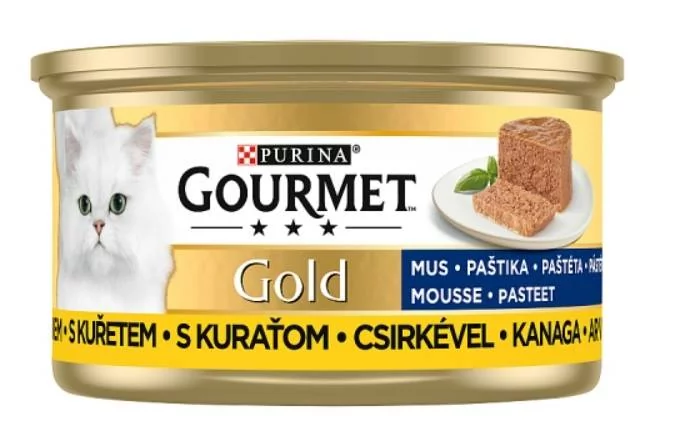 Purina Gourmet Gold mus mokra karma dla kota z kurczakiem w sosie 85g