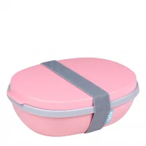 Duo Rosti Mepal Podwójne pudełko na lunch ROSTI MEPAL Ellipse różowe, 22,5x17,5x5,5 cm - Pojemniki kuchenne - miniaturka - grafika 1