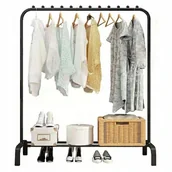 Wieszaki i stojaki - Wieszak stojący na ubrania Loft czarny 110 cm - miniaturka - grafika 1