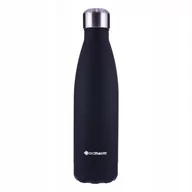 Butelki termiczne - Butelka termiczna arctherm 500 ml czarna gumowa powłoka - miniaturka - grafika 1