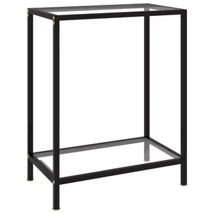 VidaXL Stolik konsolowy, przezroczysty, 60x35x75 cm, szkło hartowane 322827 VidaXL - Ławy i stoliki kawowe - miniaturka - grafika 1
