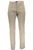 Spodnie męskie - BEŻOWE SPODNIE GANT MĘSKIE - miniaturka - grafika 1