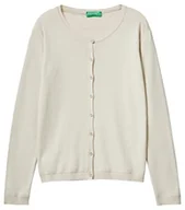 Swetry damskie - United Colors of Benetton Sweter damski z dzianiny, Beżowy Chiaro 152, XS - miniaturka - grafika 1