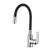 Baterie kuchenne - Kuchinox Elza bateria kuchenna chrom czarny BKE762D - miniaturka - grafika 1