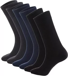 Bonateks 6 par Wysokiej Jakości Ultradźwiękowe Oddychające Skarpety Bambusowe Dla Mężczyzn / 2 Czarne/2 Granatowy / 2 Ciemnoszary Rozmiar Eu: 41-45, Wielobarwny - Skarpetki męskie - miniaturka - grafika 1