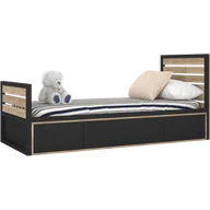 Łóżka dla dzieci i młodzieży - Łóżko 90x200 czarne Tutu Black - miniaturka - grafika 1