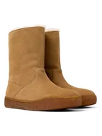 Botki damskie - Camper Skórzane botki zimowe w kolorze jasnobrązowym - miniaturka - grafika 1