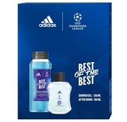 Kosmetyki do kąpieli - ADIDAS UEFA CHAMPIONS LEAGUE Zestaw prezentowy Best of The Best (Woda po goleniu 100ml + Żel pod prysznic 3w1 250ml) - miniaturka - grafika 1