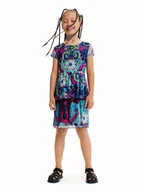 Sukienki i spódniczki dla dziewczynek - Desigual Sukienka codzienna 23SGVK19 Niebieski Regular Fit - miniaturka - grafika 1