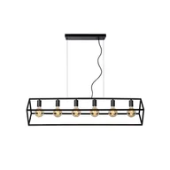Lampy sufitowe - Lucide Lampa wisząca Fabian metalowy klosz 6-punktowa - miniaturka - grafika 1