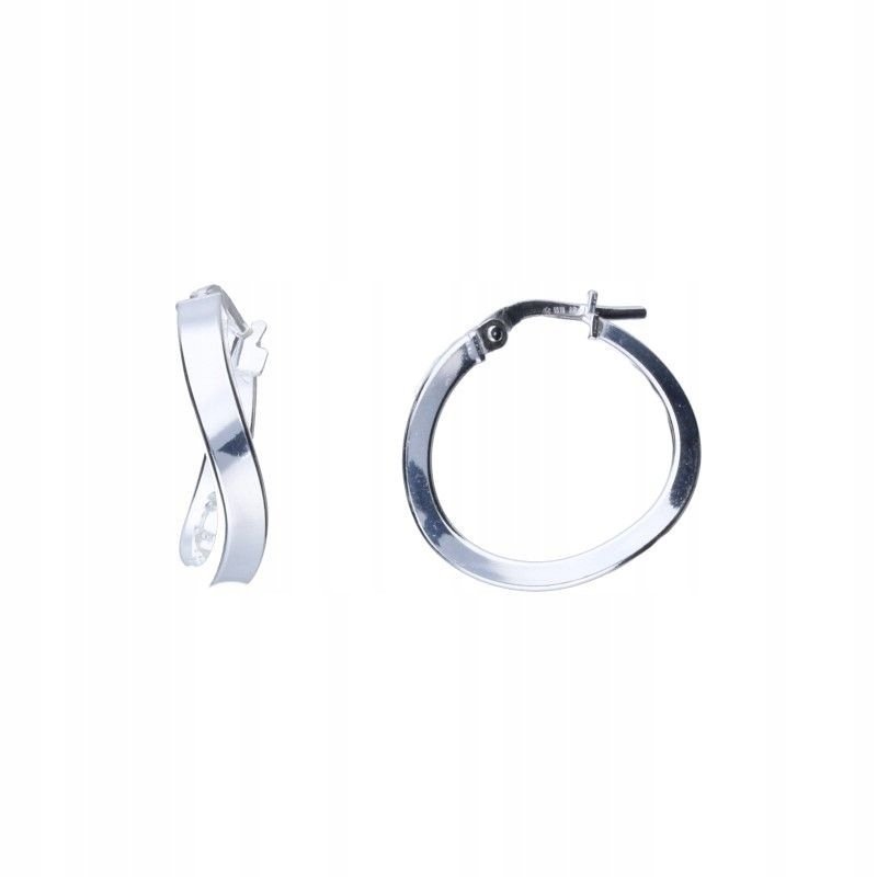 Kolczyki srebrne 925 kółeczka 20mm bez kamieni 2.23g na prezent kółka