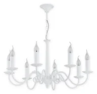 Lampy sufitowe - Lemir Asti żyrandol 8 pł. / biały matowy O2898 W8 BIA - miniaturka - grafika 1