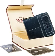 Portfele - Skórzany, Kwadratowy Portfel Męski Na Zamek W Stylu Retro, Rfid - miniaturka - grafika 1