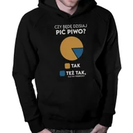 Bluzy męskie - Czy będę dziś pić piwo? Tak Tak ale na niebiesko - męska bluza na prezent - miniaturka - grafika 1