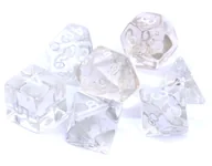 Akcesoria do gier planszowych - Rebel Komplet kości RPG Kryształowe Przezroczyste OD 24,99zł - miniaturka - grafika 1