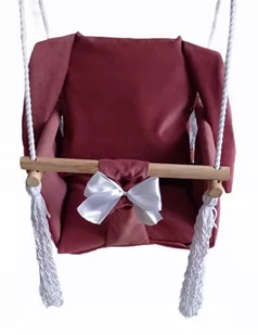 HUŚTAWKA DZIECI KRÓLIK BORDOWY dom pokojowa ogród - Leżaczki i huśtawki - miniaturka - grafika 1