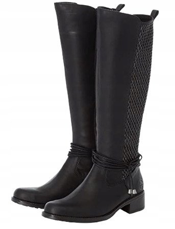 RIEKER KOZAKI DAMSKIE CZARNE ELEGANCKIE 41 1J0A