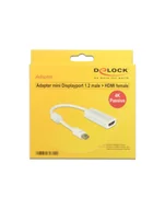 Kable - Delock Kabel Adaptorcable mini DisplayPort 1.2 plug HDMI socket white 4K (GC-BMP062) - miniaturka - grafika 1