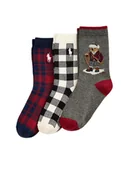Skarpetki dla dzieci - Polo Ralph Lauren Zestaw 3 par wysokich skarpet dziecięcych 442P03158001 Kolorowy - miniaturka - grafika 1