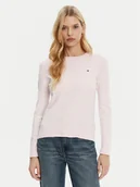 Swetry damskie - Tommy Hilfiger Sweter WW0WW44984 Różowy Regular Fit - miniaturka - grafika 1
