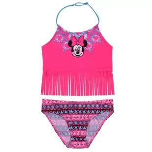 Neonowy, różowy strój kąpielowy w azteckie wzory z frędzlami Myszka Minnie DISNEY - Moda i Uroda OUTLET - miniaturka - grafika 1