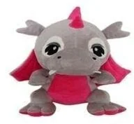 Maskotki i pluszaki - Smok szary różowy 15cm - miniaturka - grafika 1