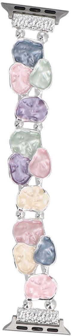 GlacierX bransoleta do smartwatcha Gleam Ruffle Stretch Bracelet Sweet Candy do Apple Watch 38/40/41mm Pastelowa