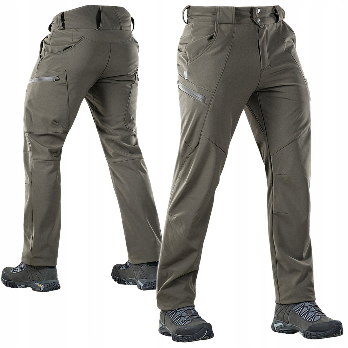 Spodnie Bojówki Taktyczne M-TAC SOFTSHELL WINTER Trekkingowe Oliwkowe XXL