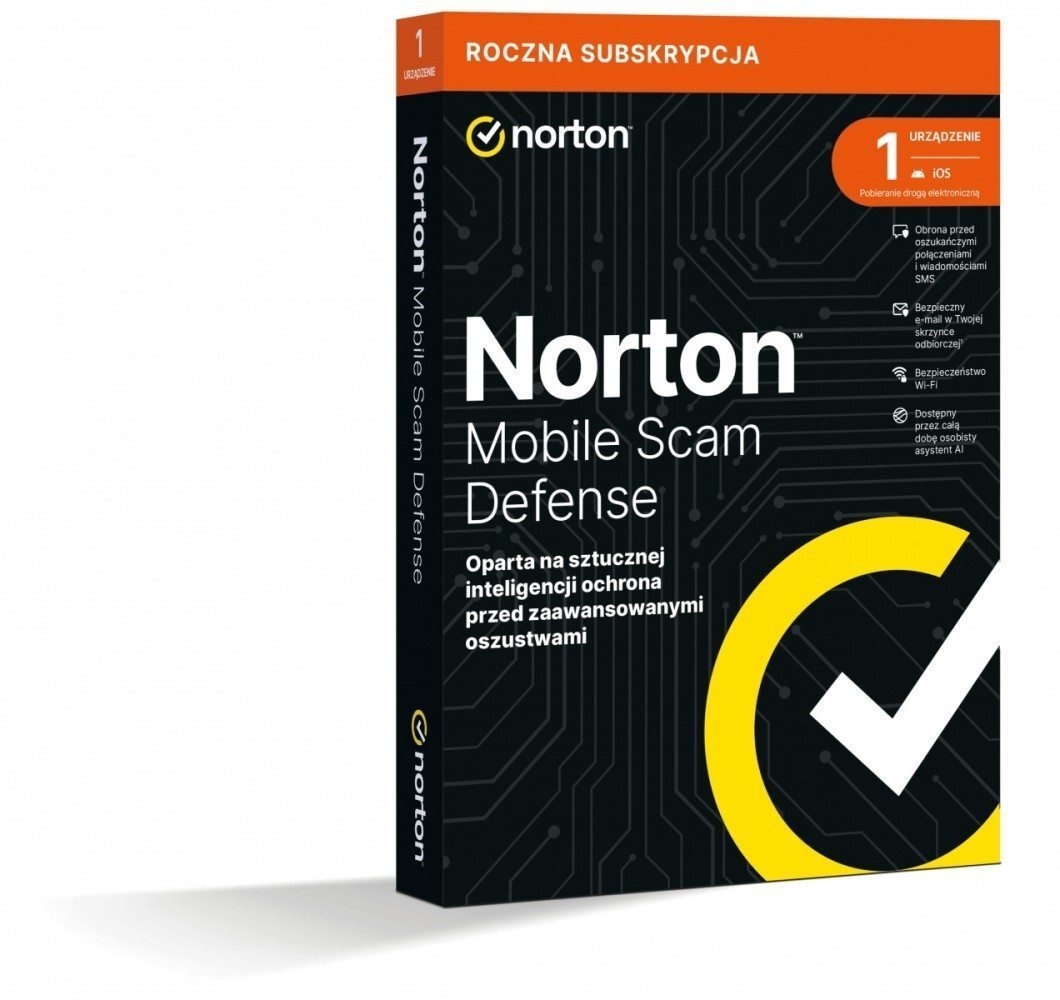 Norton Oprogramowanie Mobile Scam Defence PL 1U 1Dvc 1Y 21488054