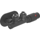 Zawory i kraniki - Mexen G00 zestaw termostatyczny kątowy z maskownicą R, Duplex, DN50, antracyt - W907-900-905-66 - miniaturka - grafika 1