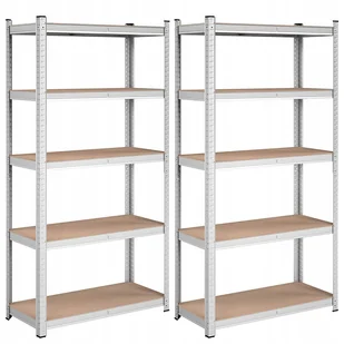 Calicosy Zestaw dwóch 5-poziomowych półek z regulowanymi deskami wys. 180 - Szafy i regały magazynowe Calicosy Zestaw dwóch 5-poziomowych półek z regulowanymi deskami wys. 180 - Szafy i regały magazynowe - miniaturka - grafika 1
