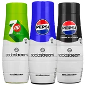 Syropy i koncentraty owocowe - 3x Syrop do SodaStream Pepsi Max Bez Cukru + Pepsi + 7up 440ml - miniaturka - grafika 1