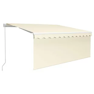 VidaXL Lumarko Ręcznie zwijana markiza z zasłoną i LED, 3x2,5 m, kremowa 3069262 VidaXL - Markizy - miniaturka - grafika 1