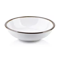 Miski i półmiski - Lumarko Lumarko Lumarko Cal White Miska 500ml 18x18xh5cm! biały złoty - miniaturka - grafika 1