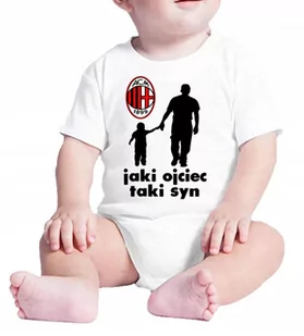 2039 BODY DZIECIĘCE AC MILAN TAKI SYN PREZENT 68 - Body dla niemowląt - miniaturka - grafika 1