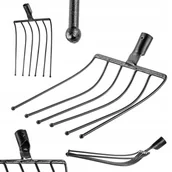 Grabie i motyki - KADAX Widły 6-Zębne Do Ziemniaków Kamienia Ogrodowe Gospodarcze Bez Trzonka Stal - miniaturka - grafika 1