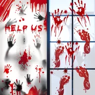 Zabawki kreatywne - Dekoracje Ozdoby na Halloween Naklejki Tatuaże Samoprzylepne 126 szt - miniaturka - grafika 1