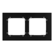 Klawisze i ramki - Karlik Ramka podwójna Deco metal - czarny szczotkowany - miniaturka - grafika 1