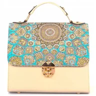 Torebki damskie - Torebka Damska Mała Listonoszka Wizytowa Elegancka Ekoskóra Orientalny Wzór - miniaturka - grafika 1