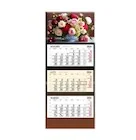 Kalendarze - Kalendarz 2026 trójdzielny Kwiaty - miniaturka - grafika 1